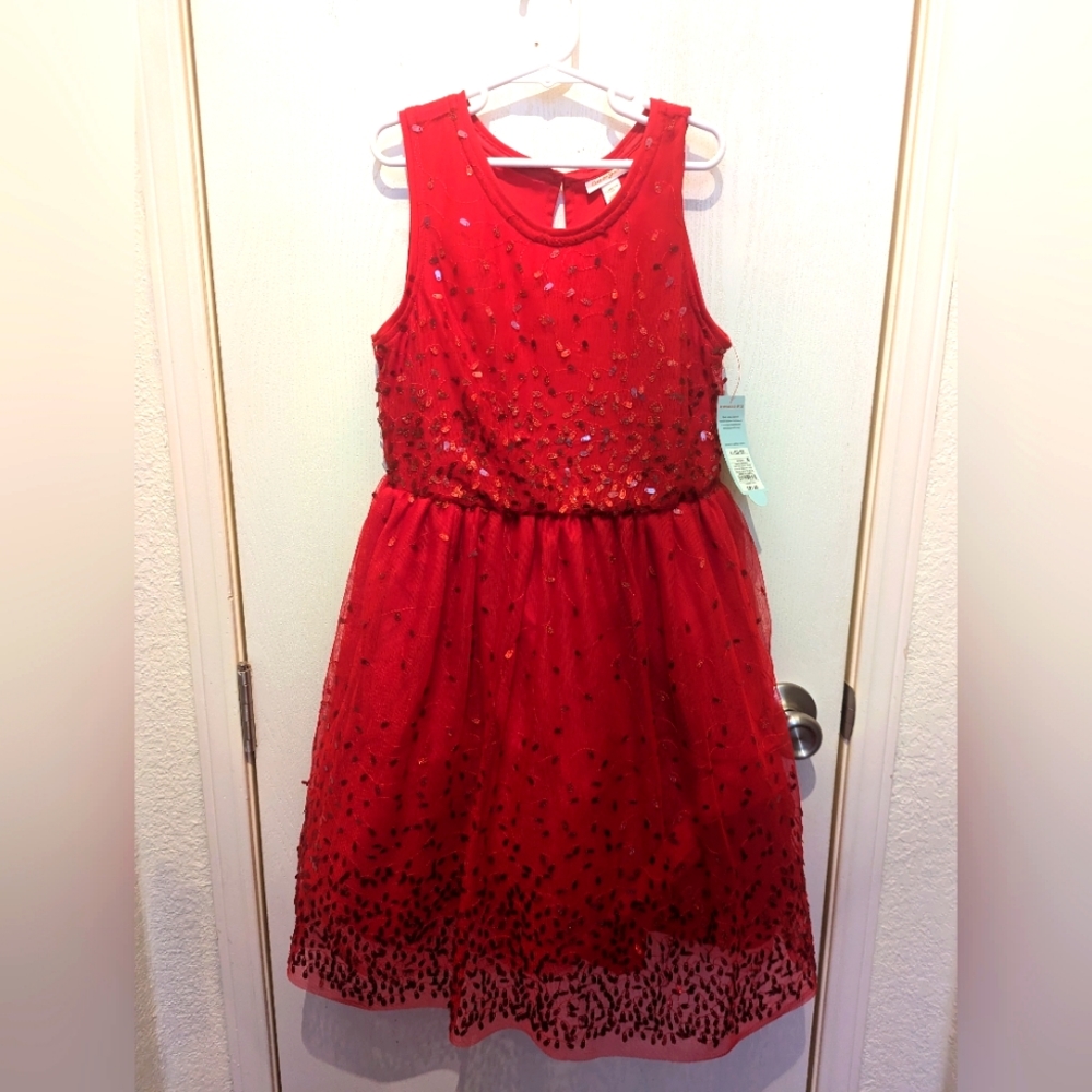 Girls Red dress size 10-12